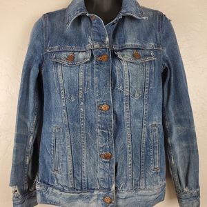 MADEWELL classic distressed denim jacket XS